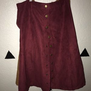 Suede skirts